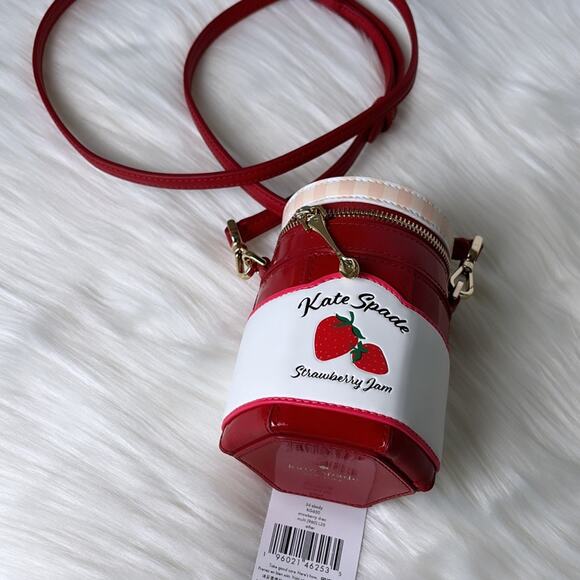 NWT Kate Spade Strawberry Dreams 3D Jam Crossbody/ Red-Gold - Picture 8 of 8